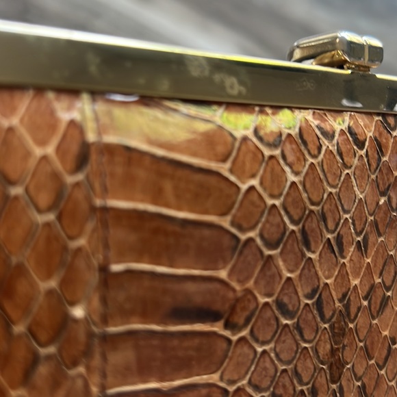 VINTAGE Brown snake clutch/bag - Picture 12 of 12